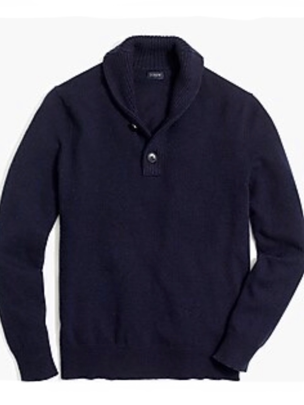 J. Crew Shawl Collar Button Sweater in Supersoft Wool Blend
